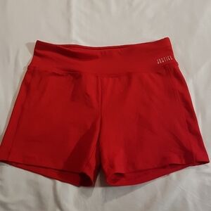 Justice girls Red girls shorts size 18